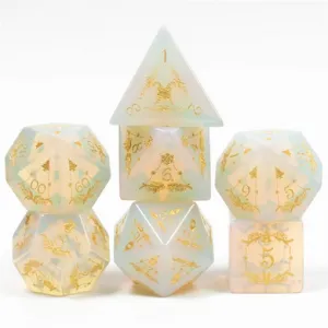 Opalite with Embellishment - Engraved with Gold