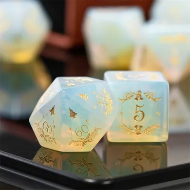 Opalite with Embellishment - Engraved with Gold