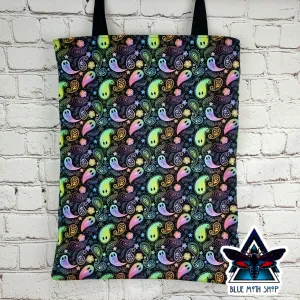 Paisley Ghost 100% Cotton Canvas Tote Bag