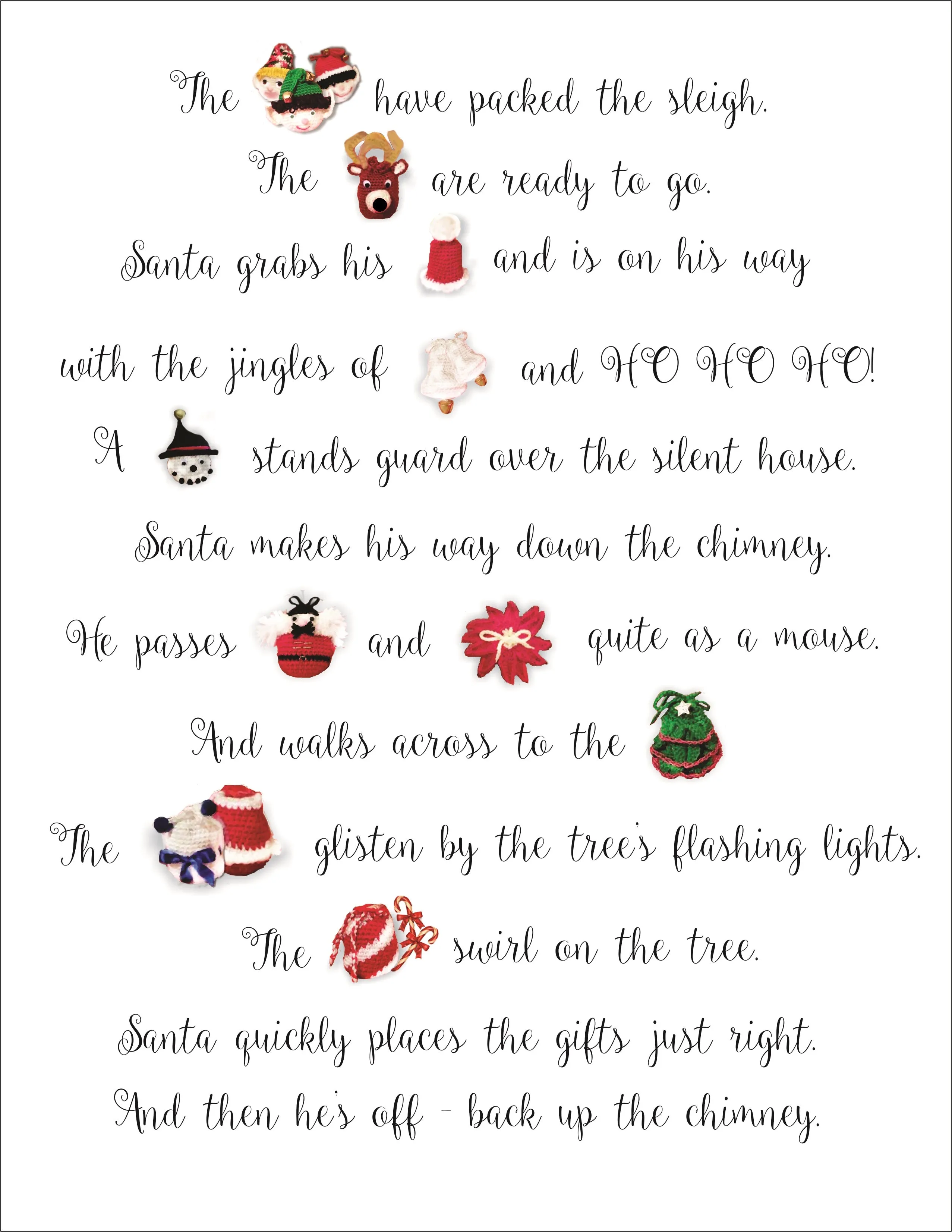 Peppermint Candy Cane Goody Bag Crochet Pattern in PDF Format