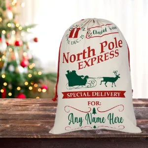 Personalised Christmas Present Gift Sack
