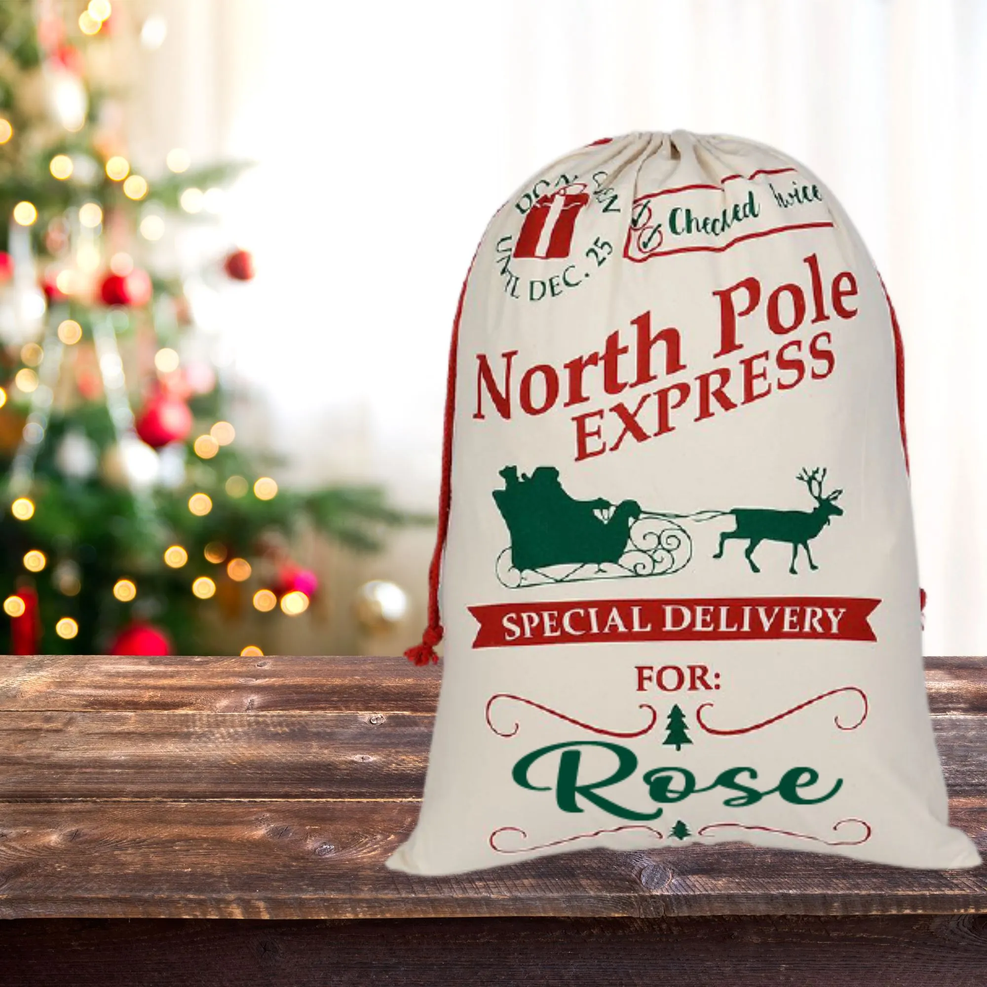 Personalised Christmas Present Gift Sack