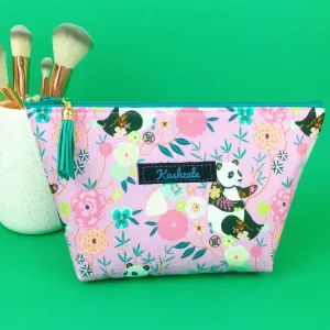 Pink Pandas Medium Cosmetic Bag. Pink Cosmetic Bags