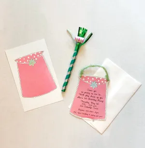 Pink Purse Hangbag Shopping Party Invitations