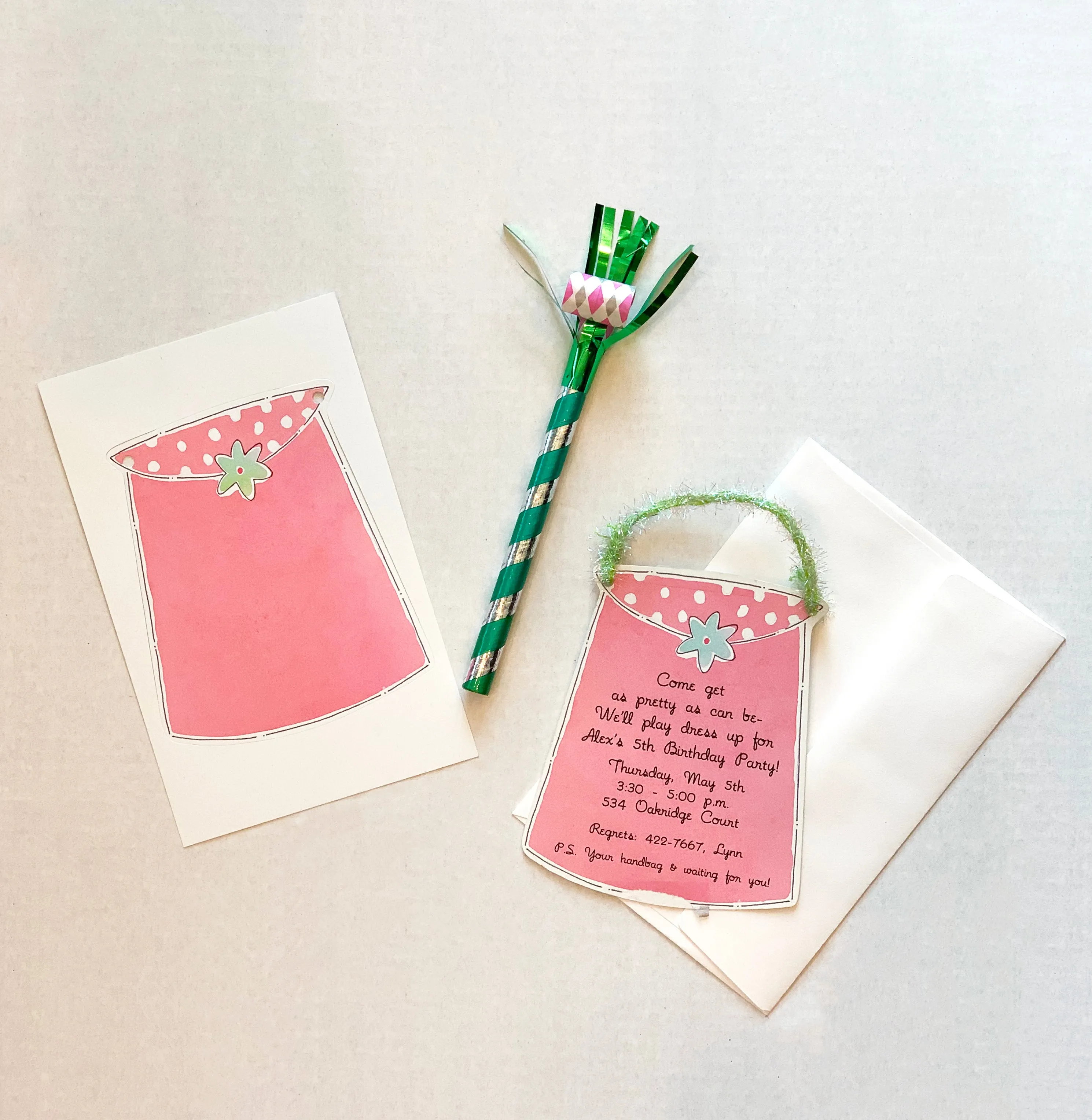 Pink Purse Hangbag Shopping Party Invitations