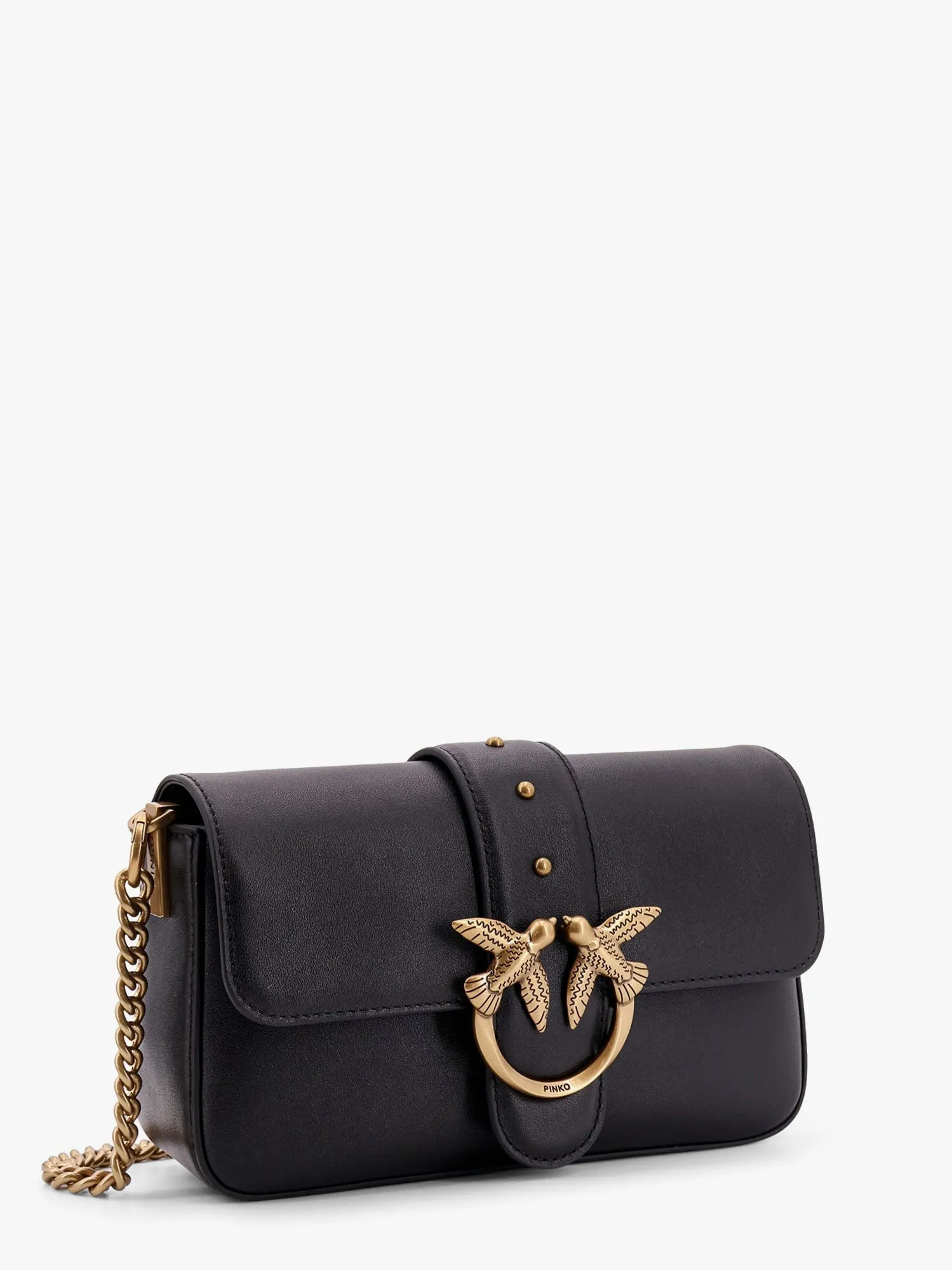 Pinko Love One Mini Leather Shoulder Bag