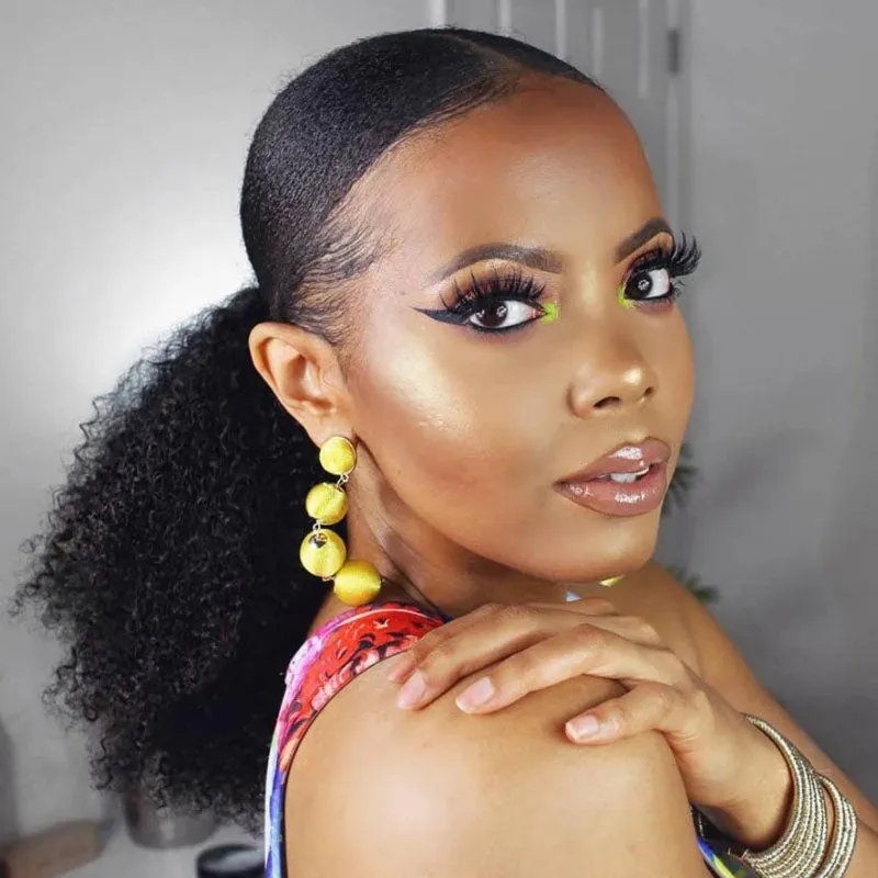Ponytail Kinky Curly 100% Virgin Human Hair