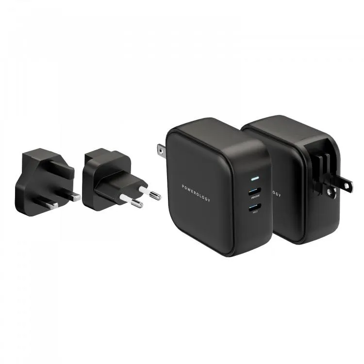 Powerology 65W Dual PD Port World Travel Kit