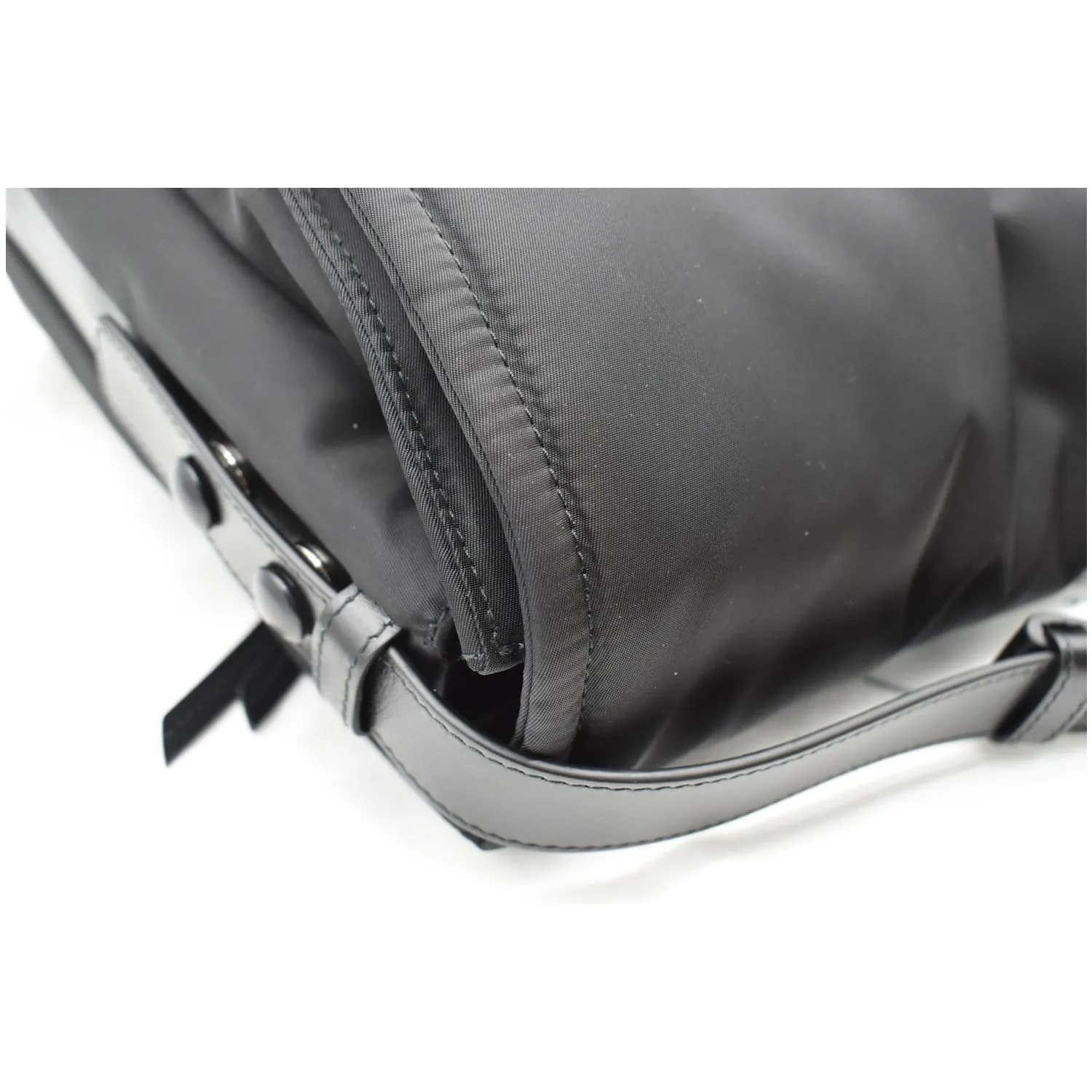PRADA Large Padded Re-Nylon Shoulder Bag Black