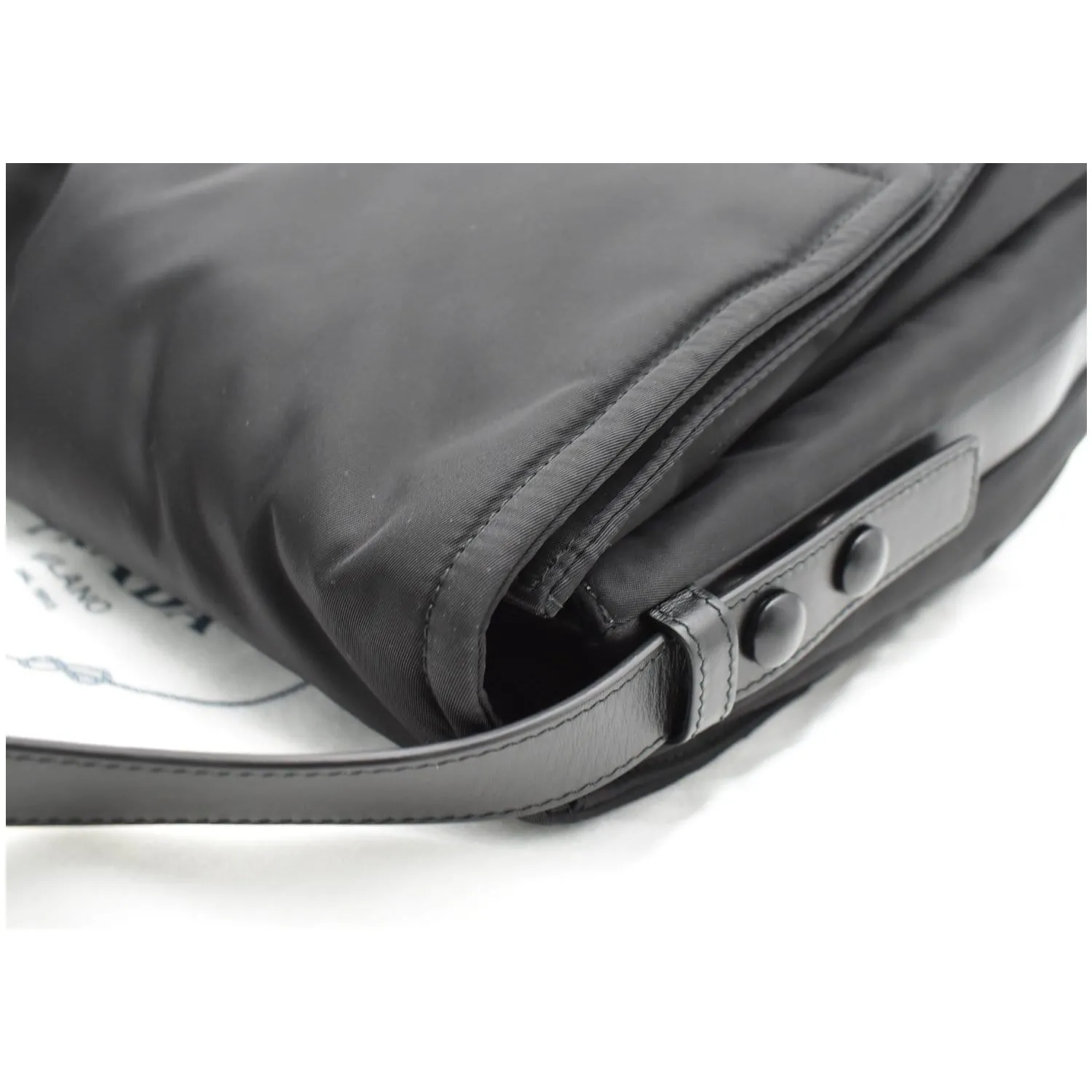 PRADA Large Padded Re-Nylon Shoulder Bag Black
