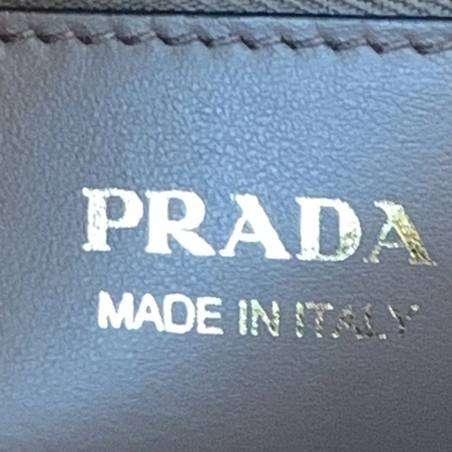 PRADA Matinee Saffiano Leather Shoulder Bag Fumo