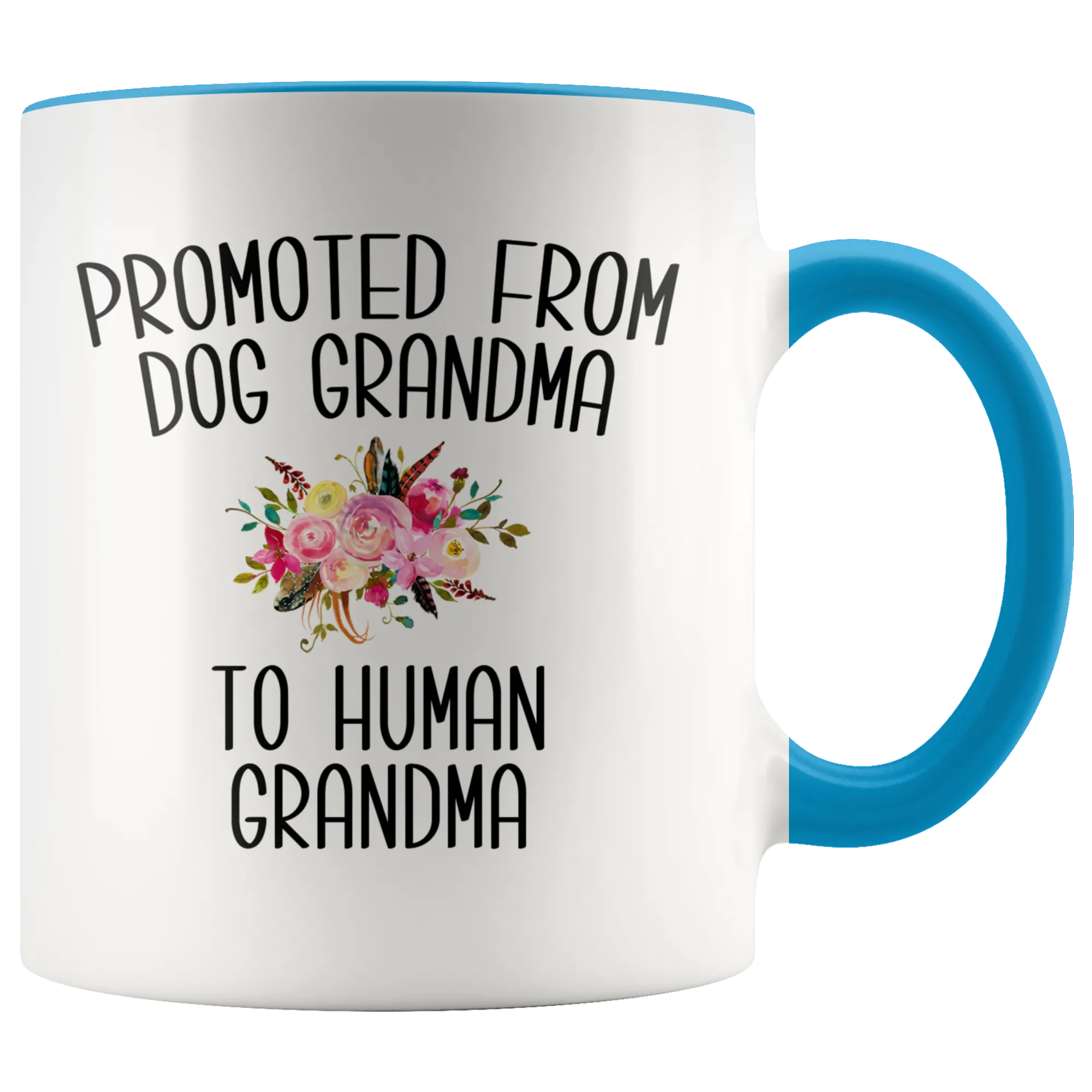 Promoted From Dog Grandma To Human Grandma Mug Grandma Pregnancy Announcement Mother in Law Reveal Gift for Her