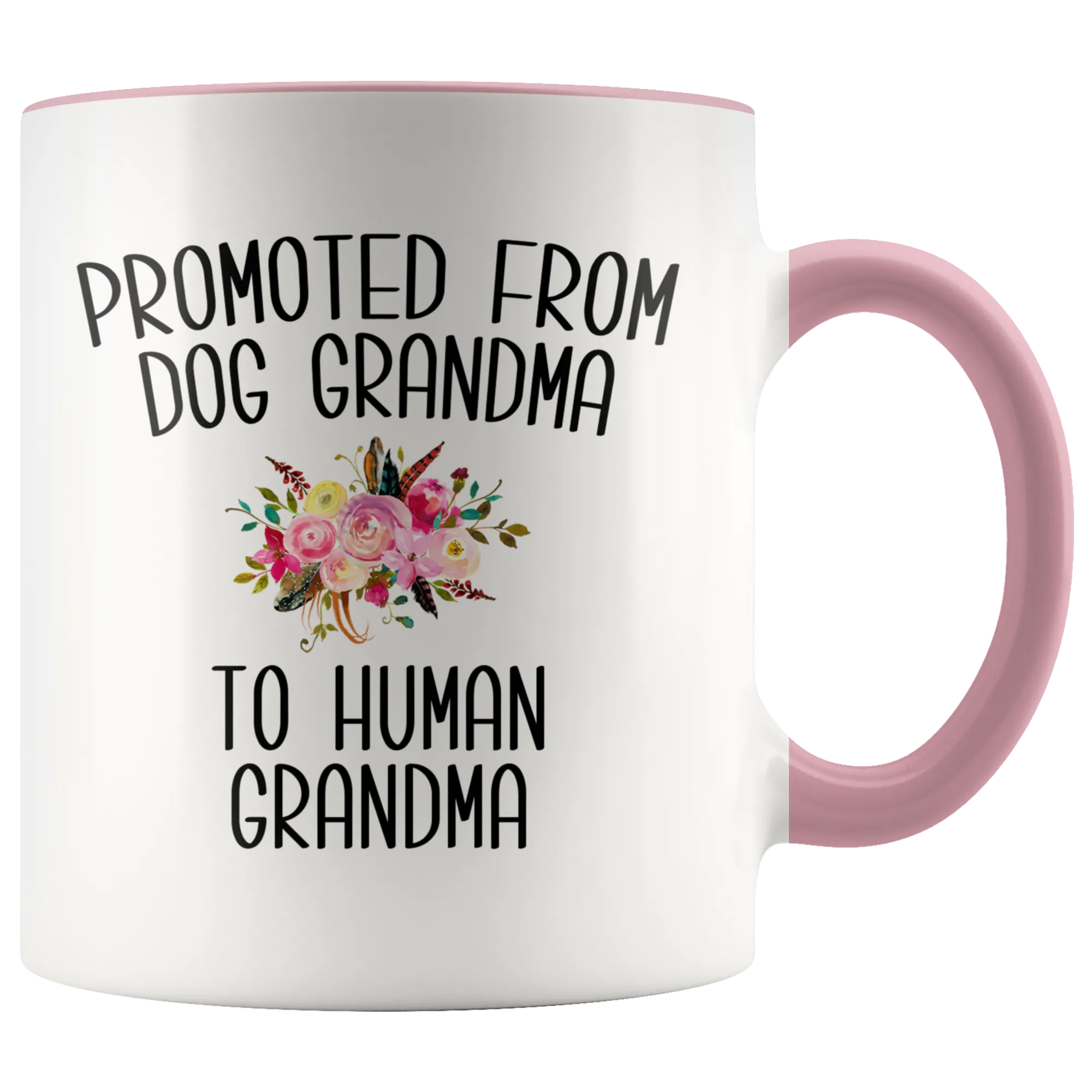 Promoted From Dog Grandma To Human Grandma Mug Grandma Pregnancy Announcement Mother in Law Reveal Gift for Her