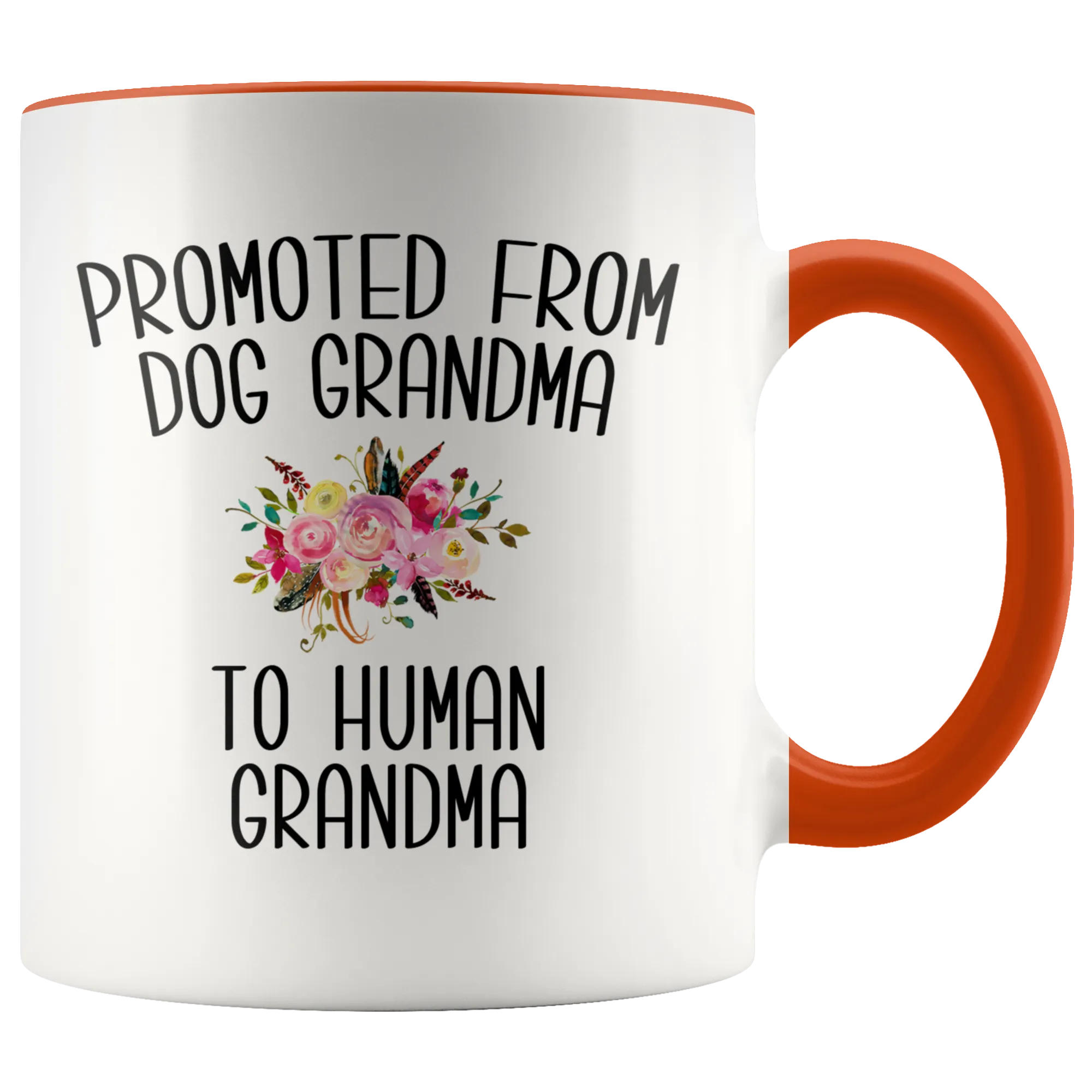 Promoted From Dog Grandma To Human Grandma Mug Grandma Pregnancy Announcement Mother in Law Reveal Gift for Her