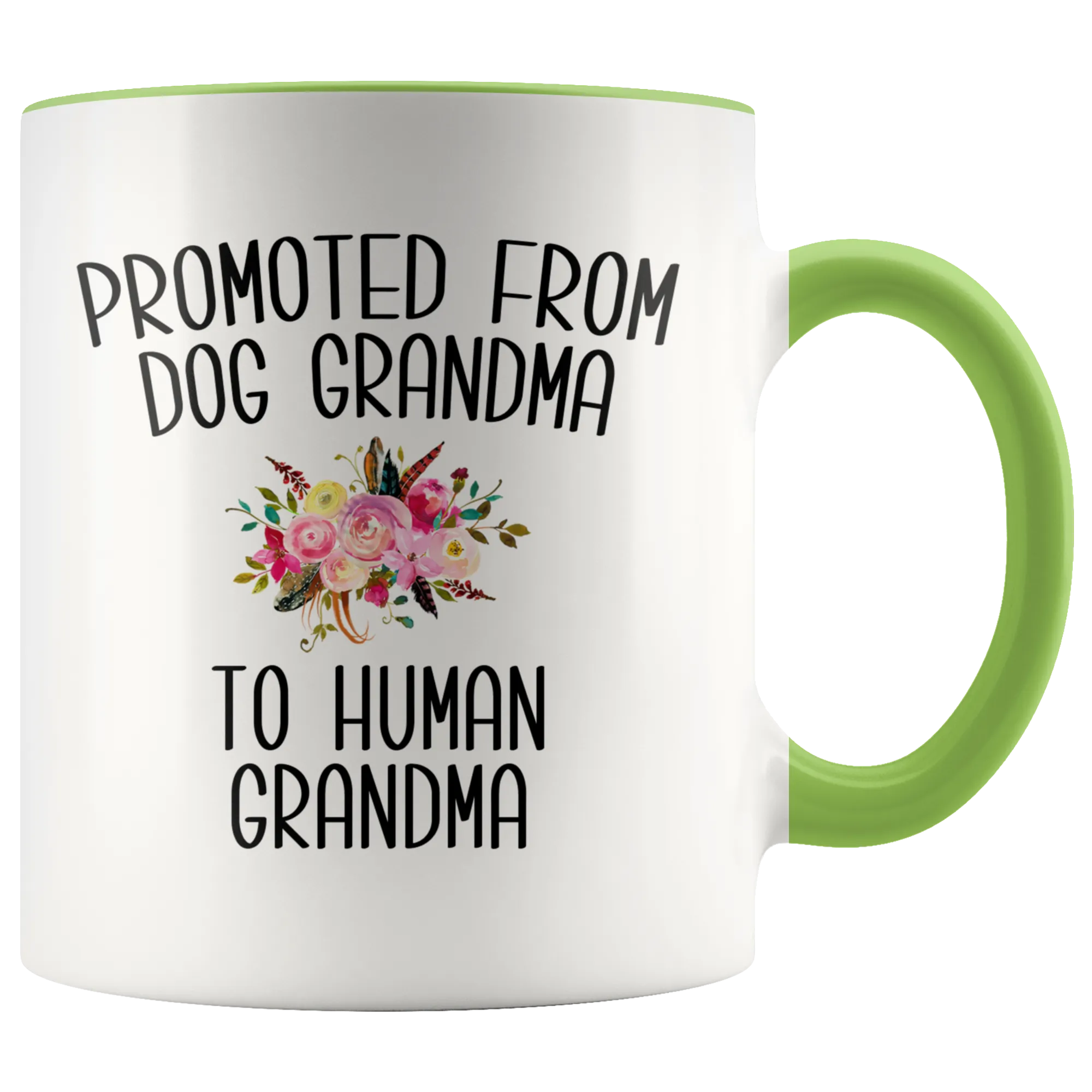 Promoted From Dog Grandma To Human Grandma Mug Grandma Pregnancy Announcement Mother in Law Reveal Gift for Her