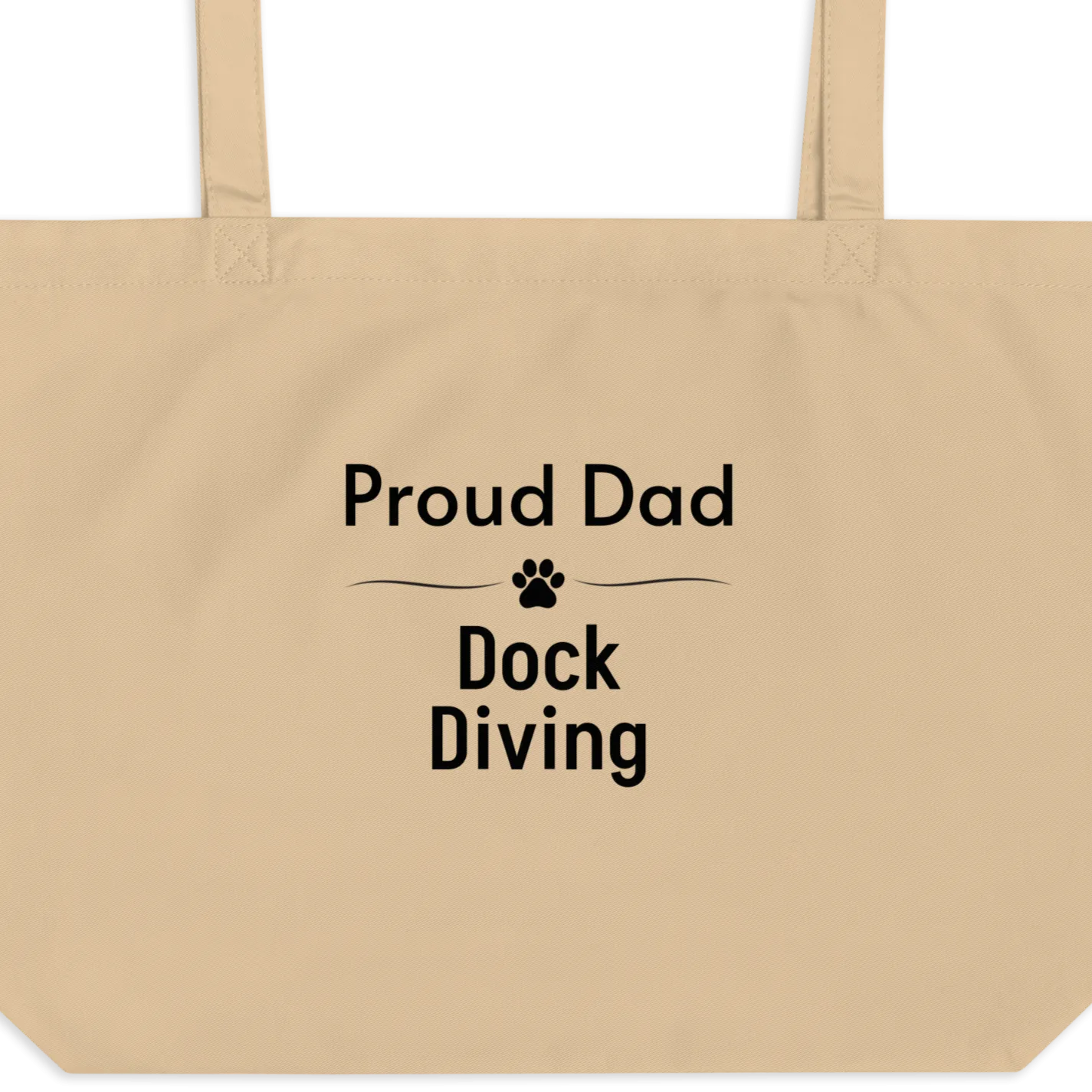 Proud Dock Diving Dad X-Large Tote/ Shopping Bags