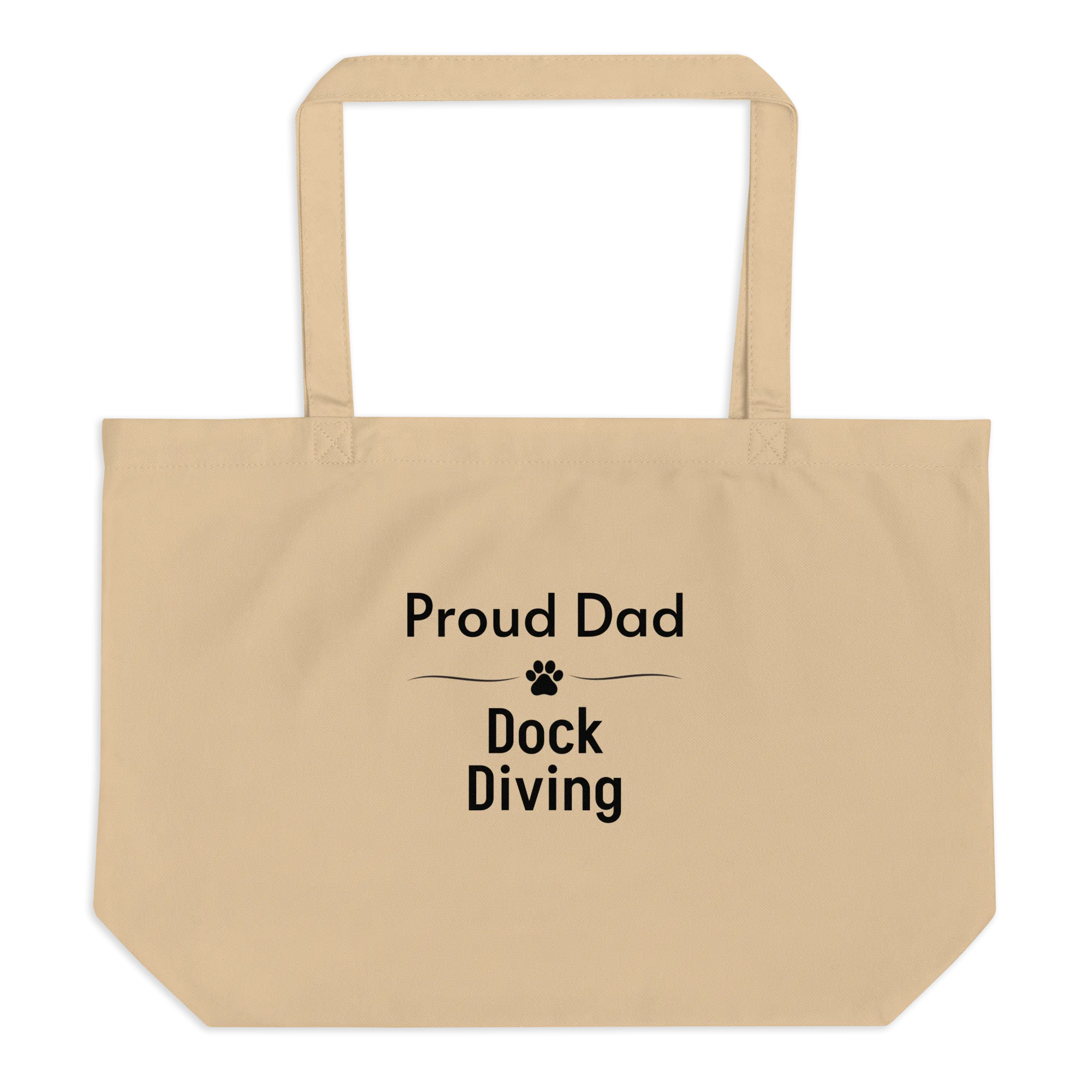 Proud Dock Diving Dad X-Large Tote/ Shopping Bags