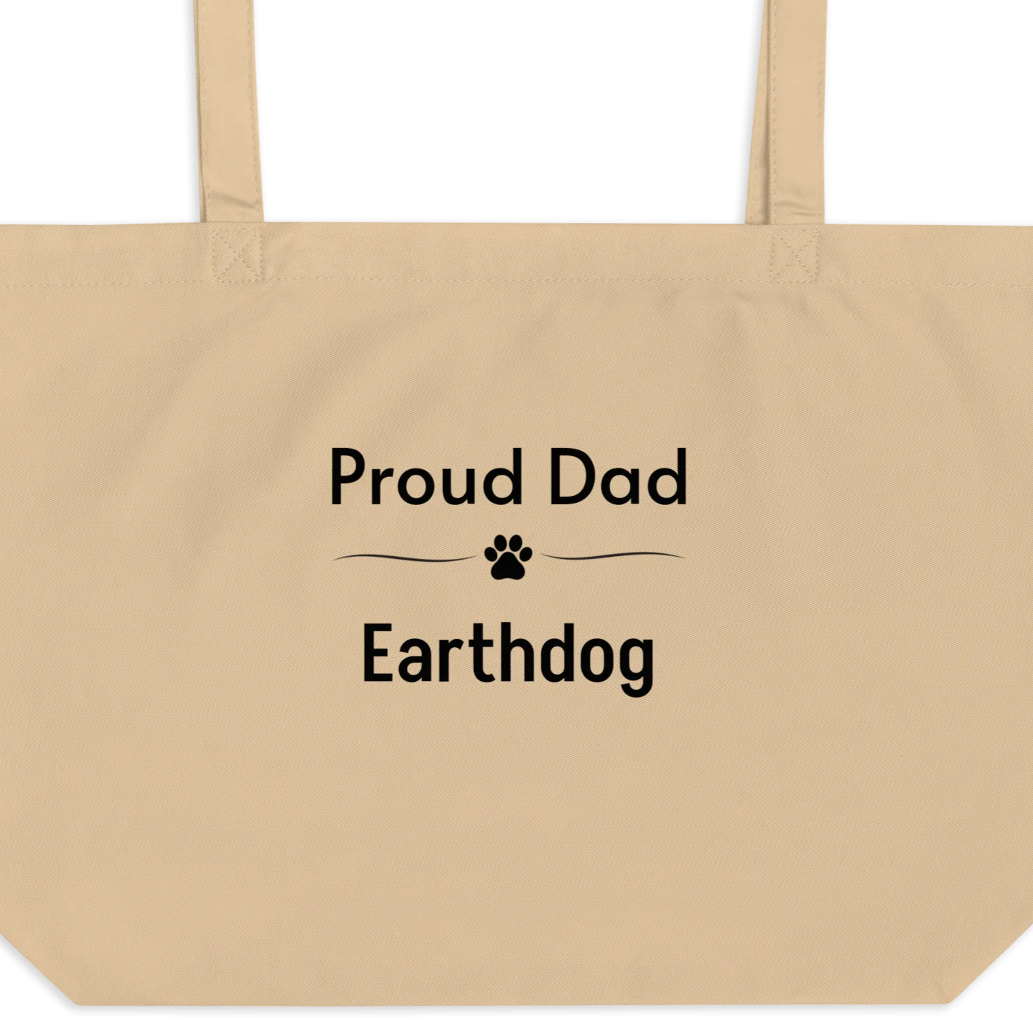 Proud Earthdog Dad X-Lage Tote/ Shopping Bags