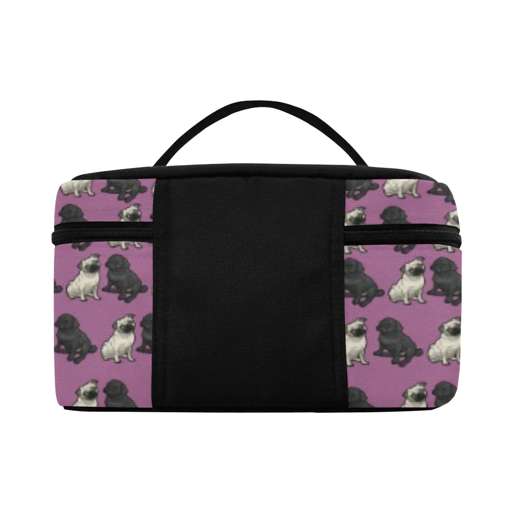 Pug Cosmetic Bag - Tan & Black