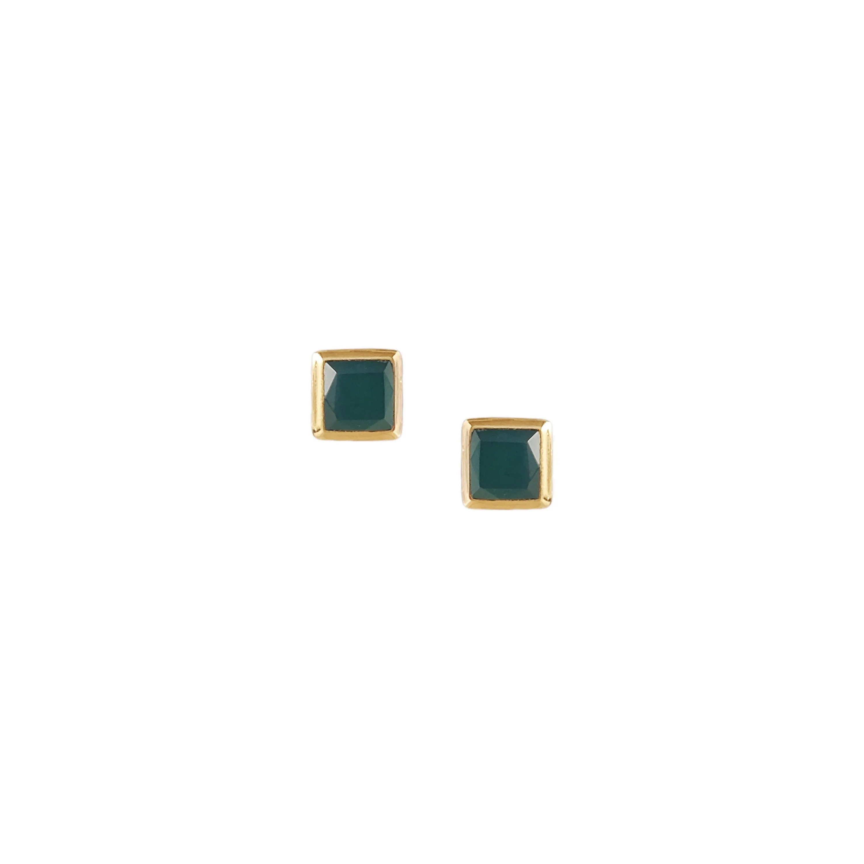 Quad Stud Earrings in Emerald
