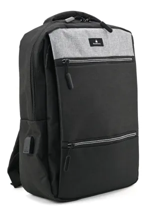 "Royal Carry RC-027 17-Inch Water-Resistant Laptop Backpack | Durable Polyester, Large 44x28x11cm Compartment, Anti-Slip Straps, Multi-Pocket Design for Travel, Work & College | Stylish Black Laptop Bag"