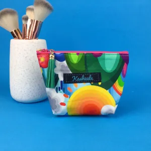 Rainbow Land Small Makeup Bag.  Kasey Rainbow Design.
