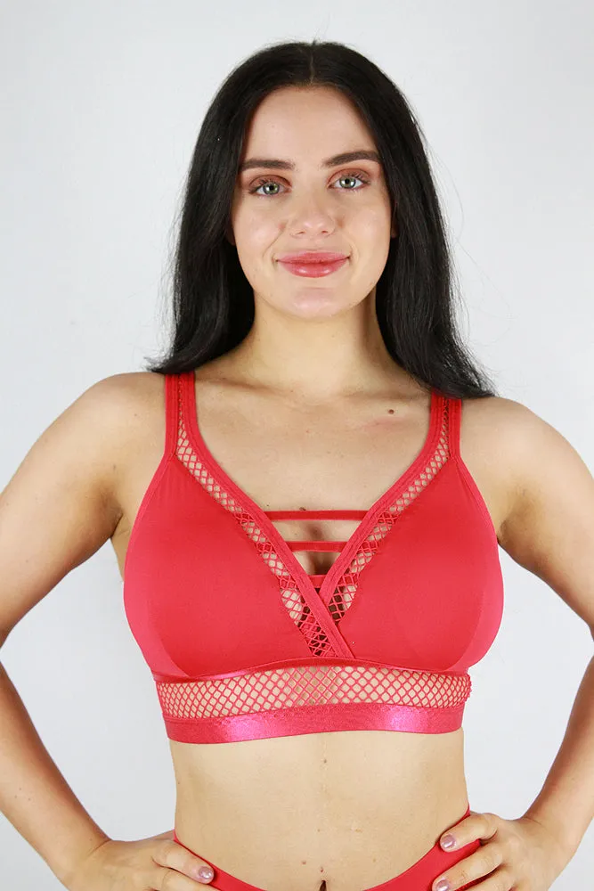 Rarr Felix Open Mesh Bralette – Purple