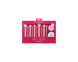 Real Techniques Shine os The Times Brush   Cleanse Set - 12 Pieces   Cosmetic Bags