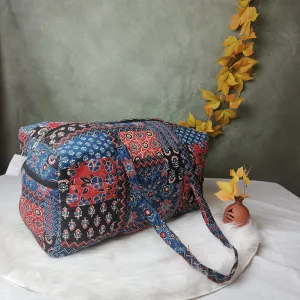 Rectangle Travel Bag Blue Moghul Print