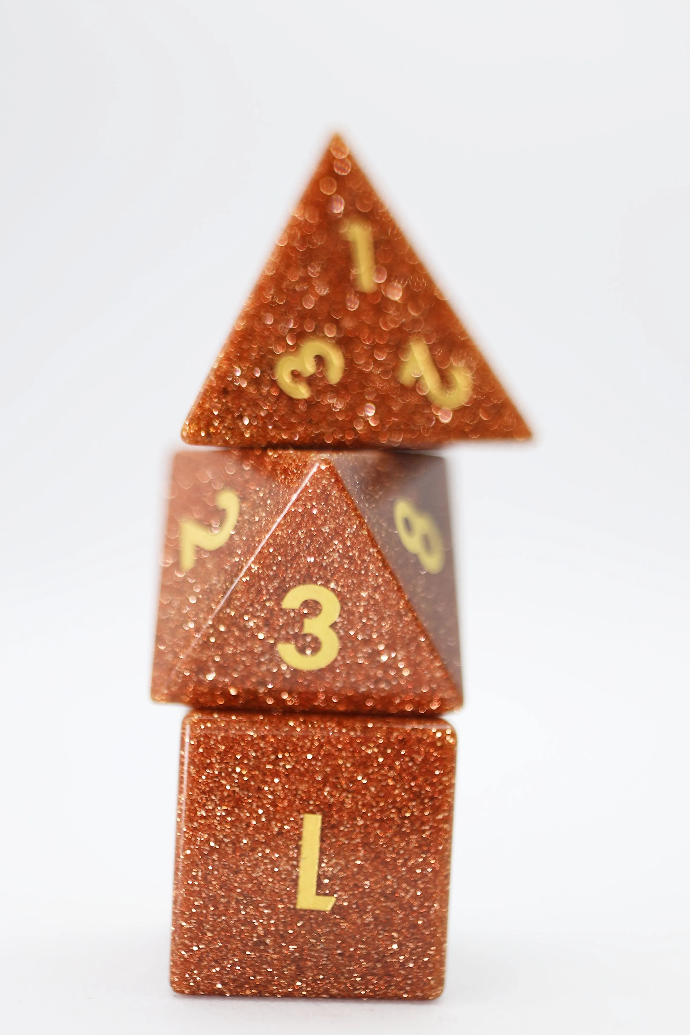 Red Goldstone - Gemstone Engraved with Gold