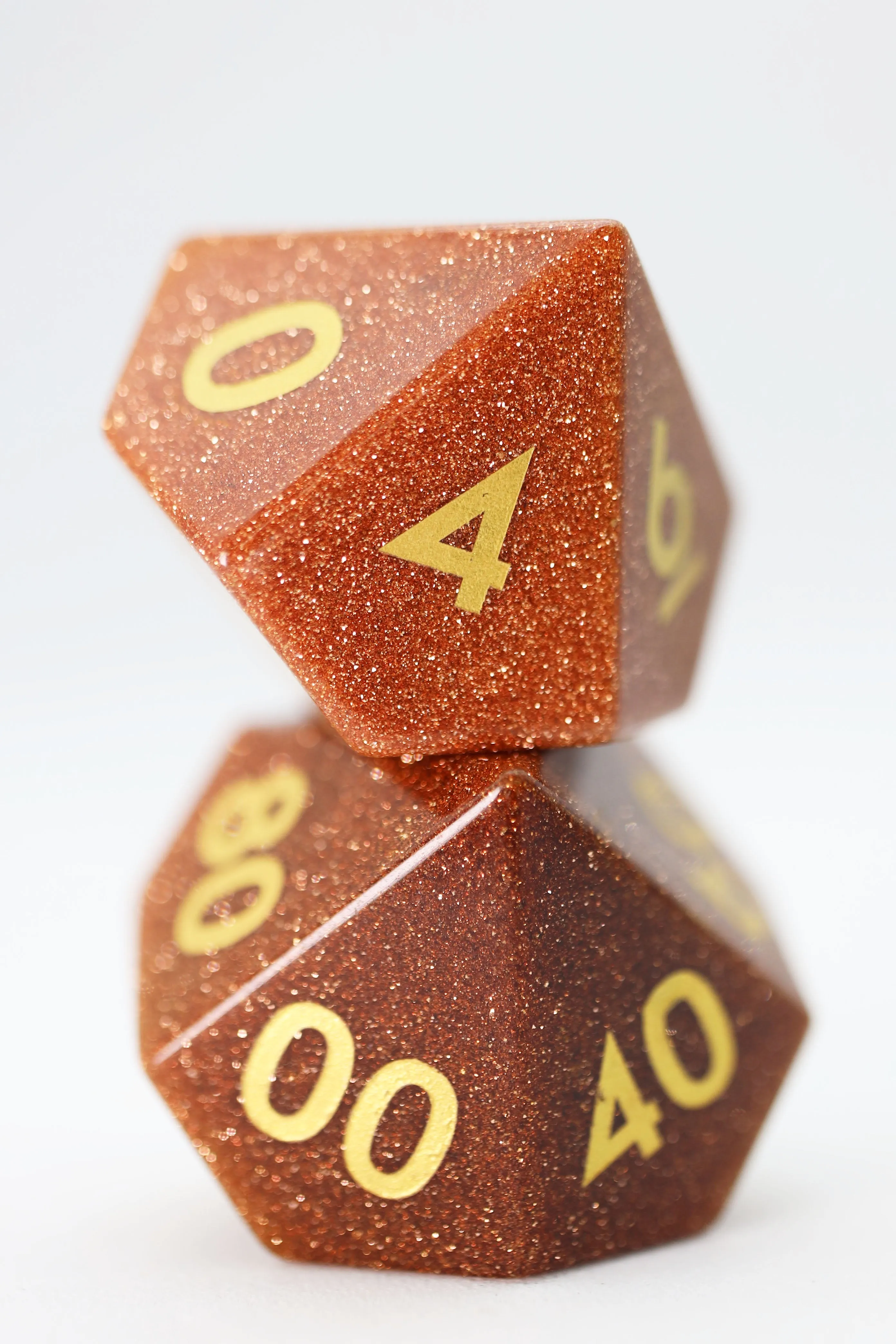 Red Goldstone - Gemstone Engraved with Gold