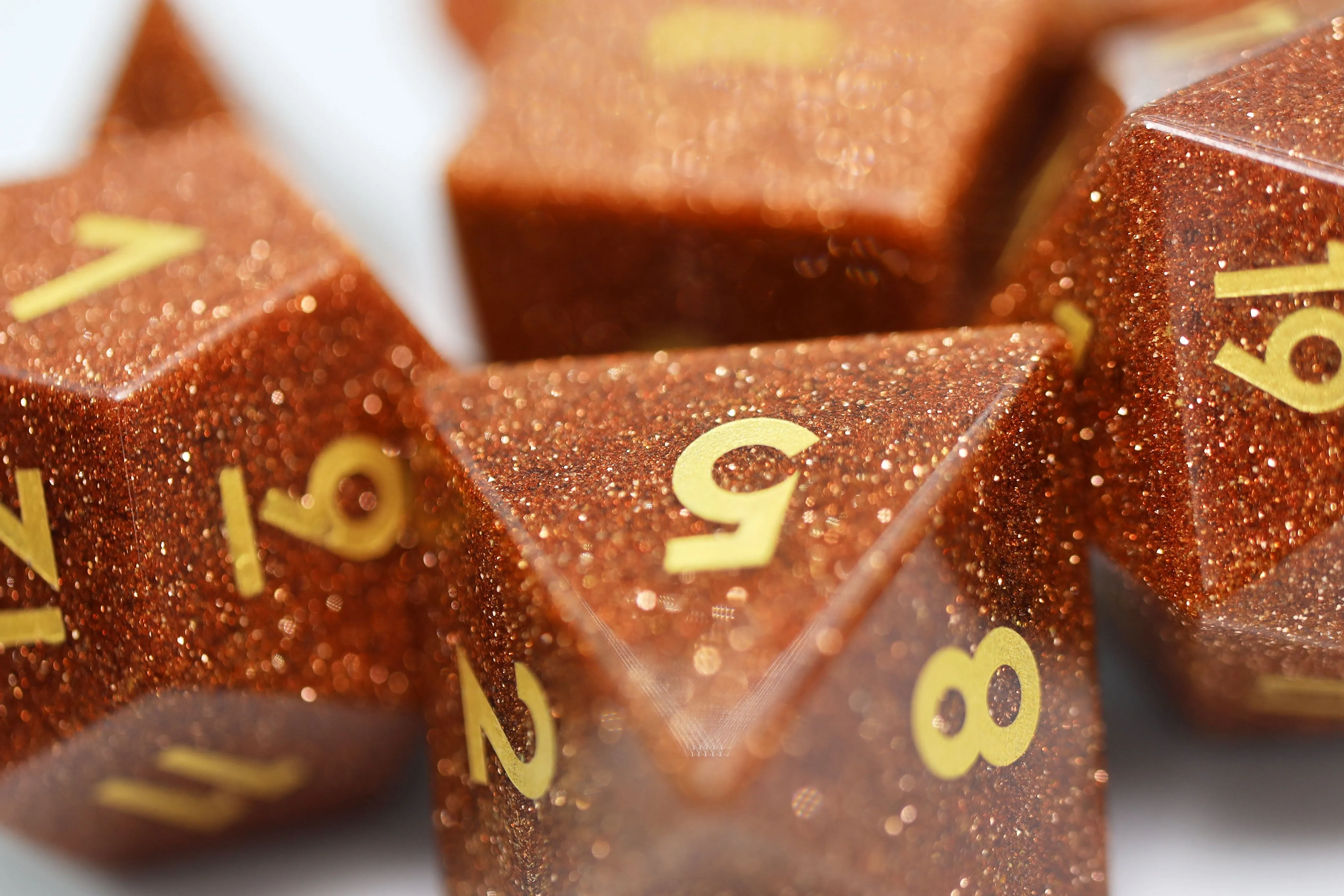 Red Goldstone - Gemstone Engraved with Gold