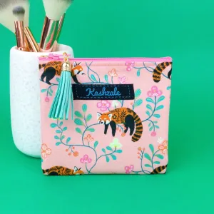 Red Panda Coin Purse. Coral Coin Purse