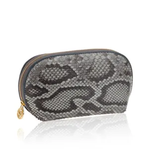 Red Python Leather Cosmetic Case