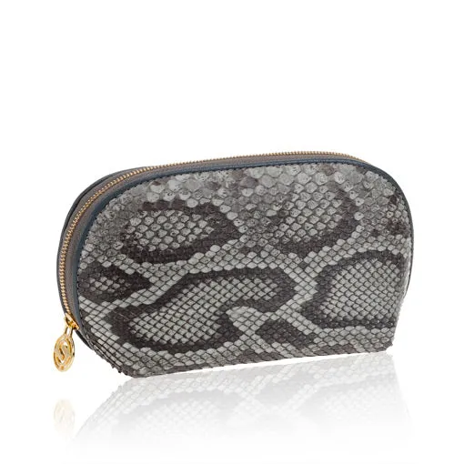 Red Python Leather Cosmetic Case