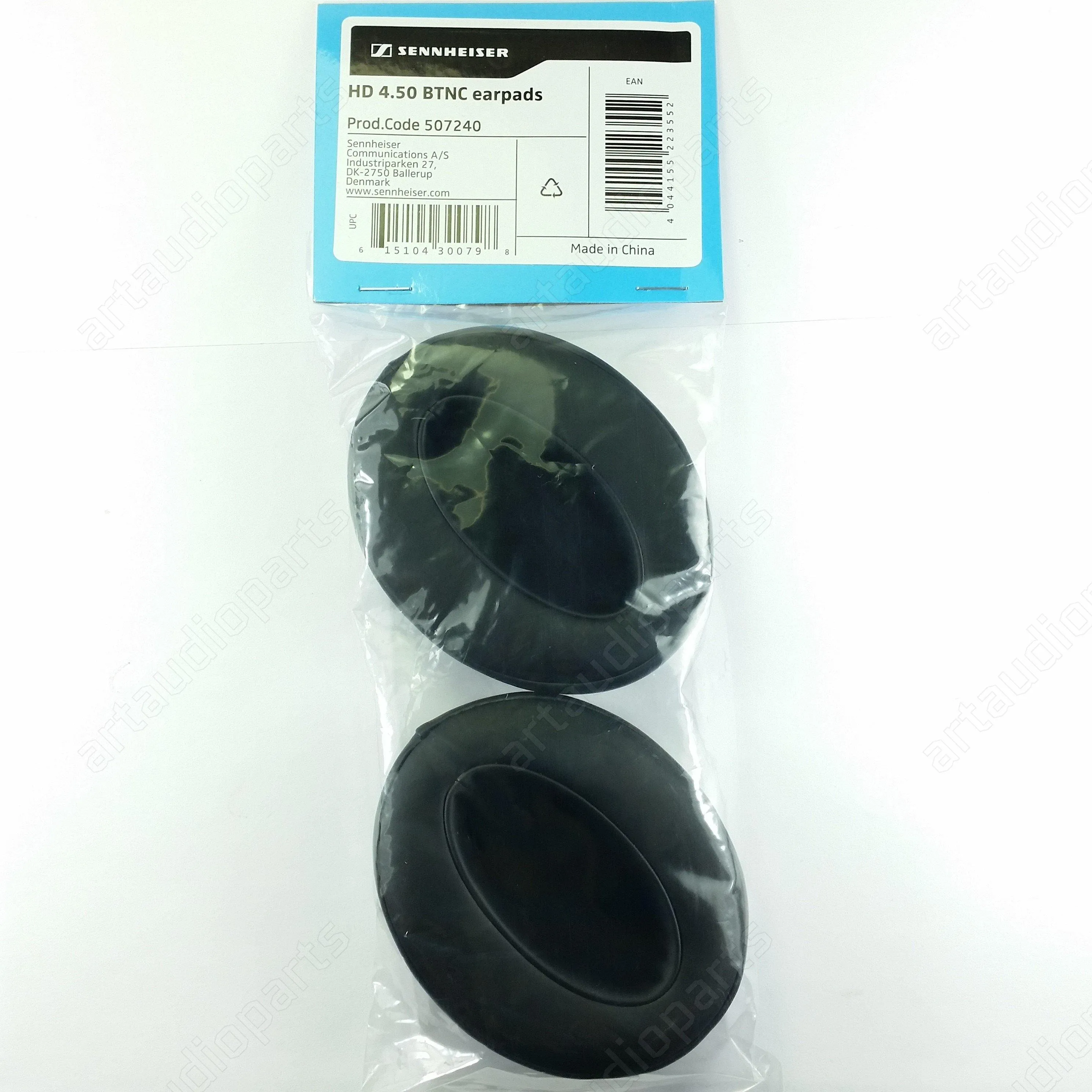 Replacement Black Leatherette Earpads (1 Pair) for Sennheiser HD 4.50 BTNC