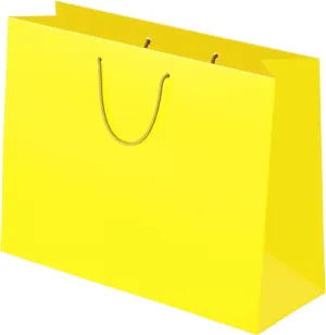 RiteSource - 9" x 6" x 18" Yellow Shopping Bag, 2000/Cs - 050042