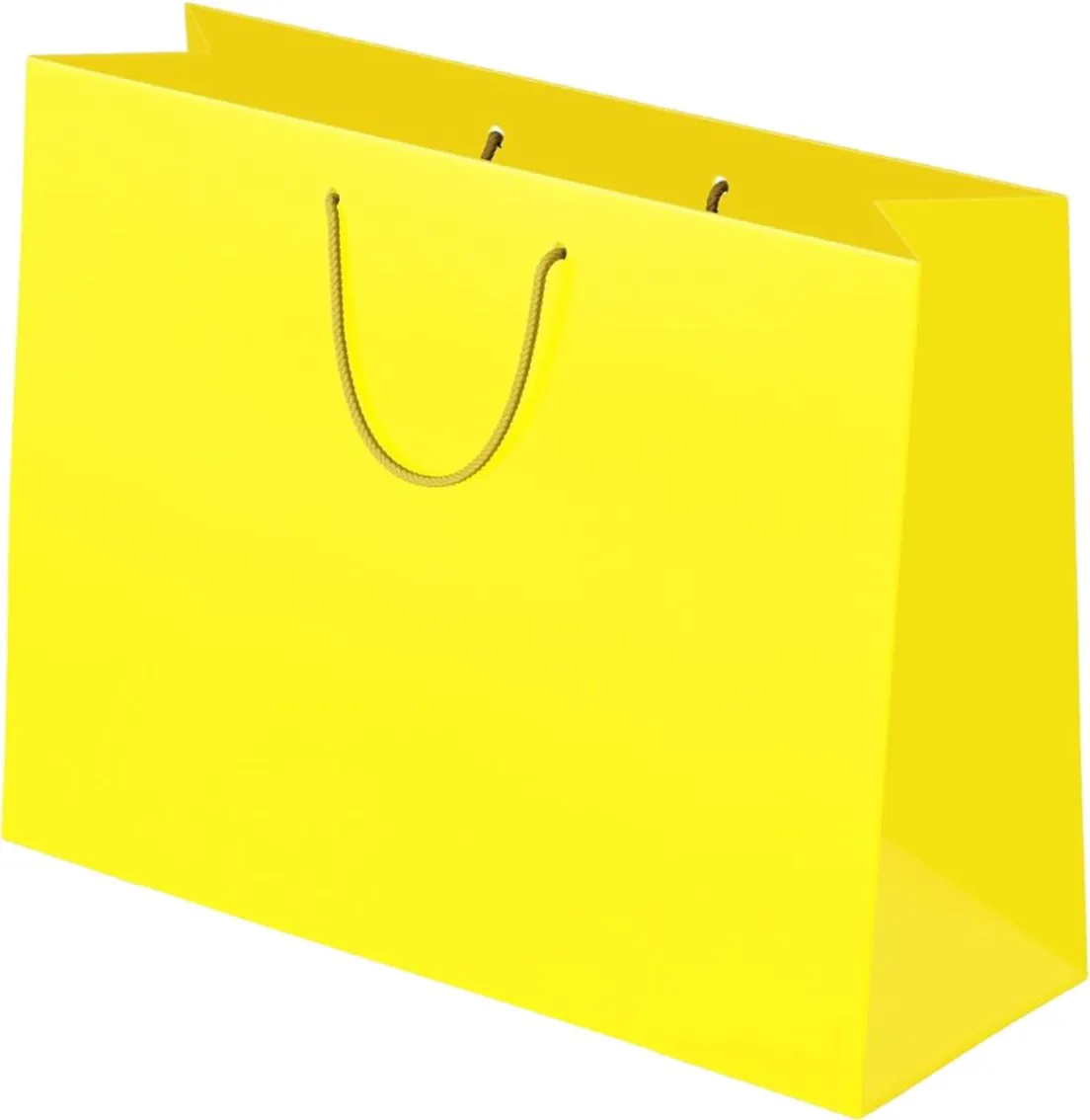 RiteSource - 9" x 6" x 18" Yellow Shopping Bag, 2000/Cs - 050042