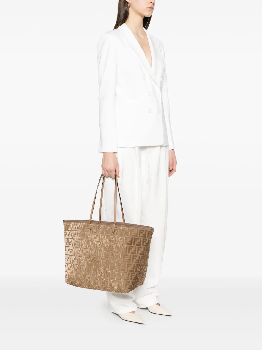 Roll large velvet tote bag