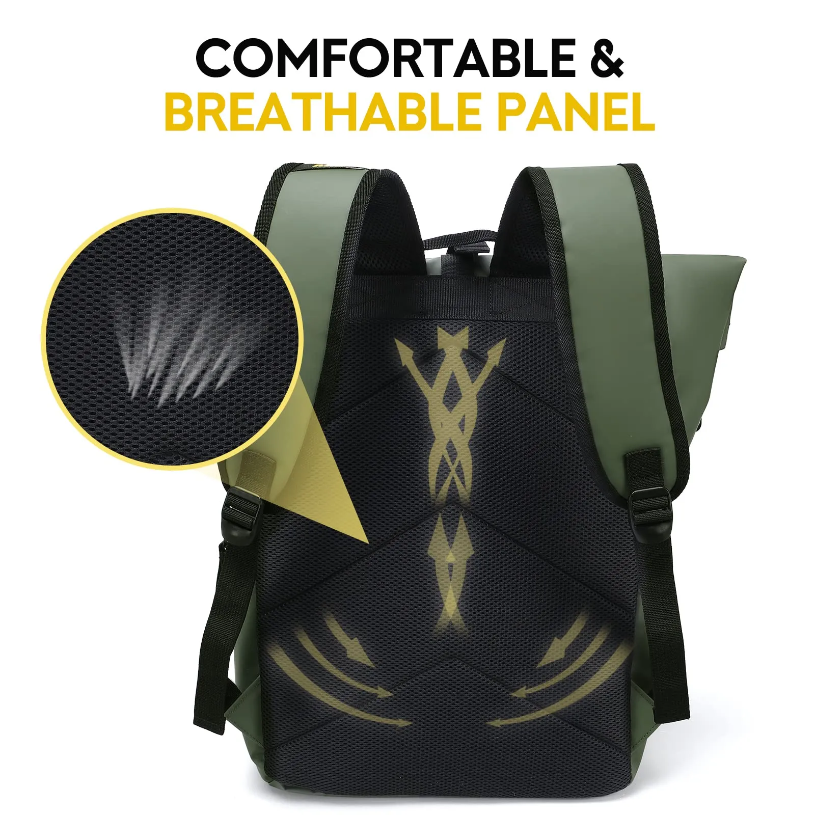 Roll-top Travel Backpack with Laptop Compartment