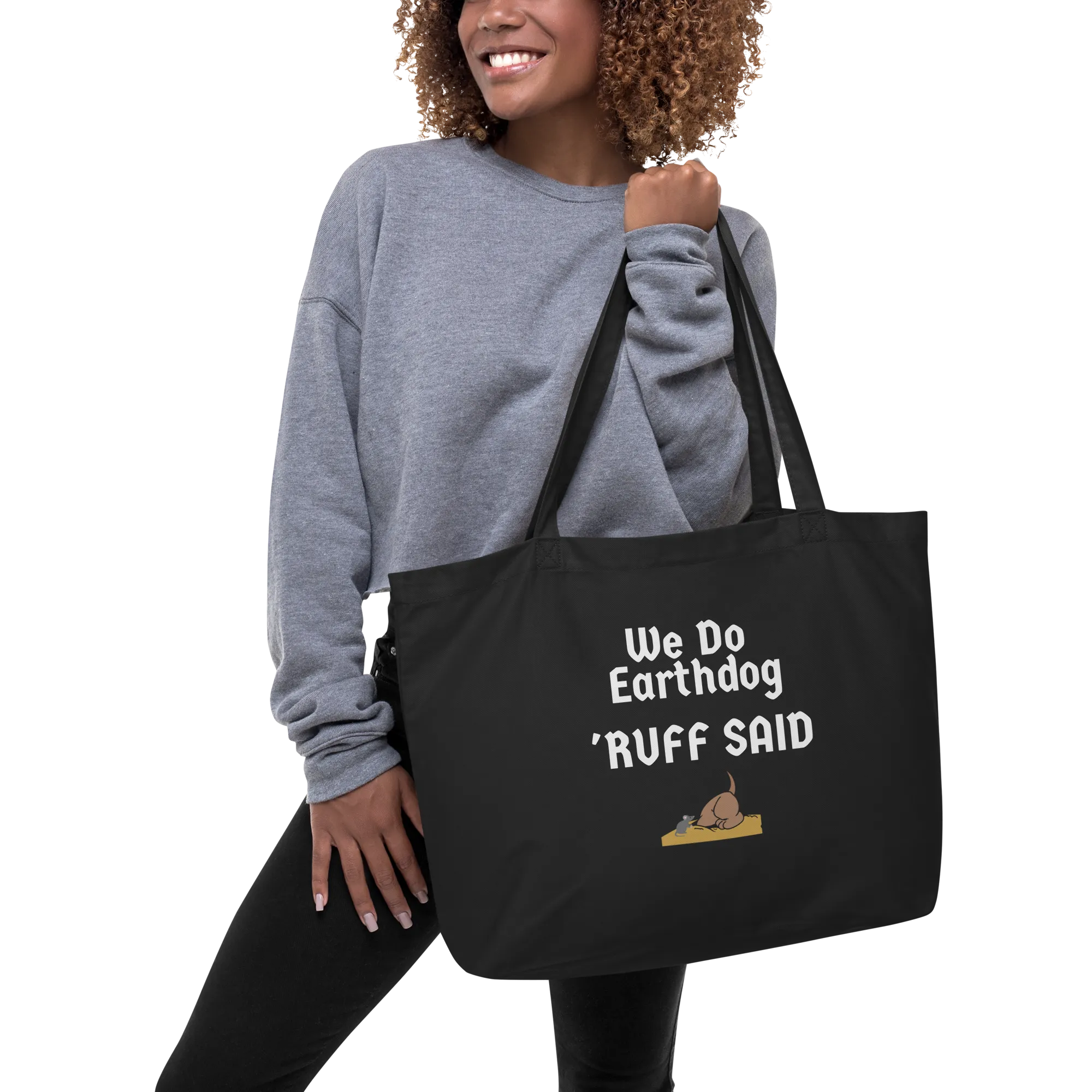 Ruff Said Earthdog X-Lage Tote/ Shopping Bags - Black