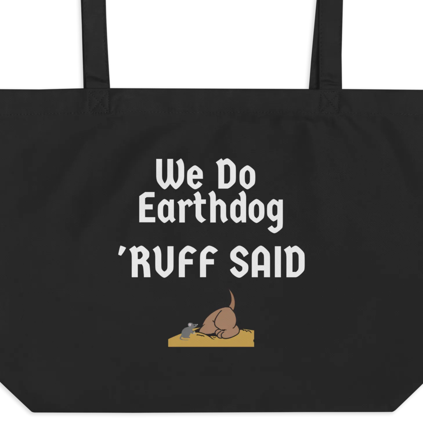 Ruff Said Earthdog X-Lage Tote/ Shopping Bags - Black