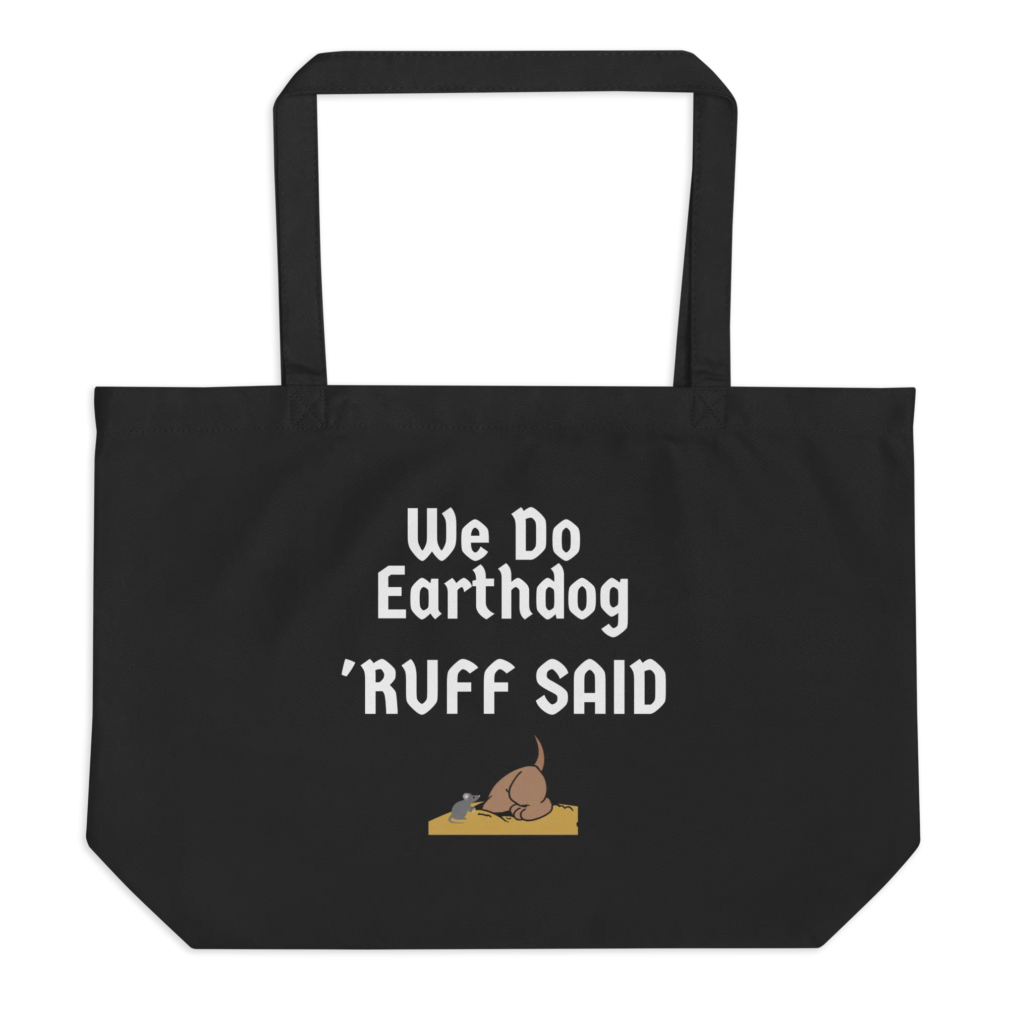 Ruff Said Earthdog X-Lage Tote/ Shopping Bags - Black