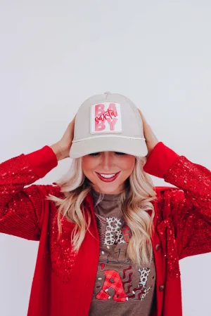 Santa Baby Patch Trucker Hat - Tan