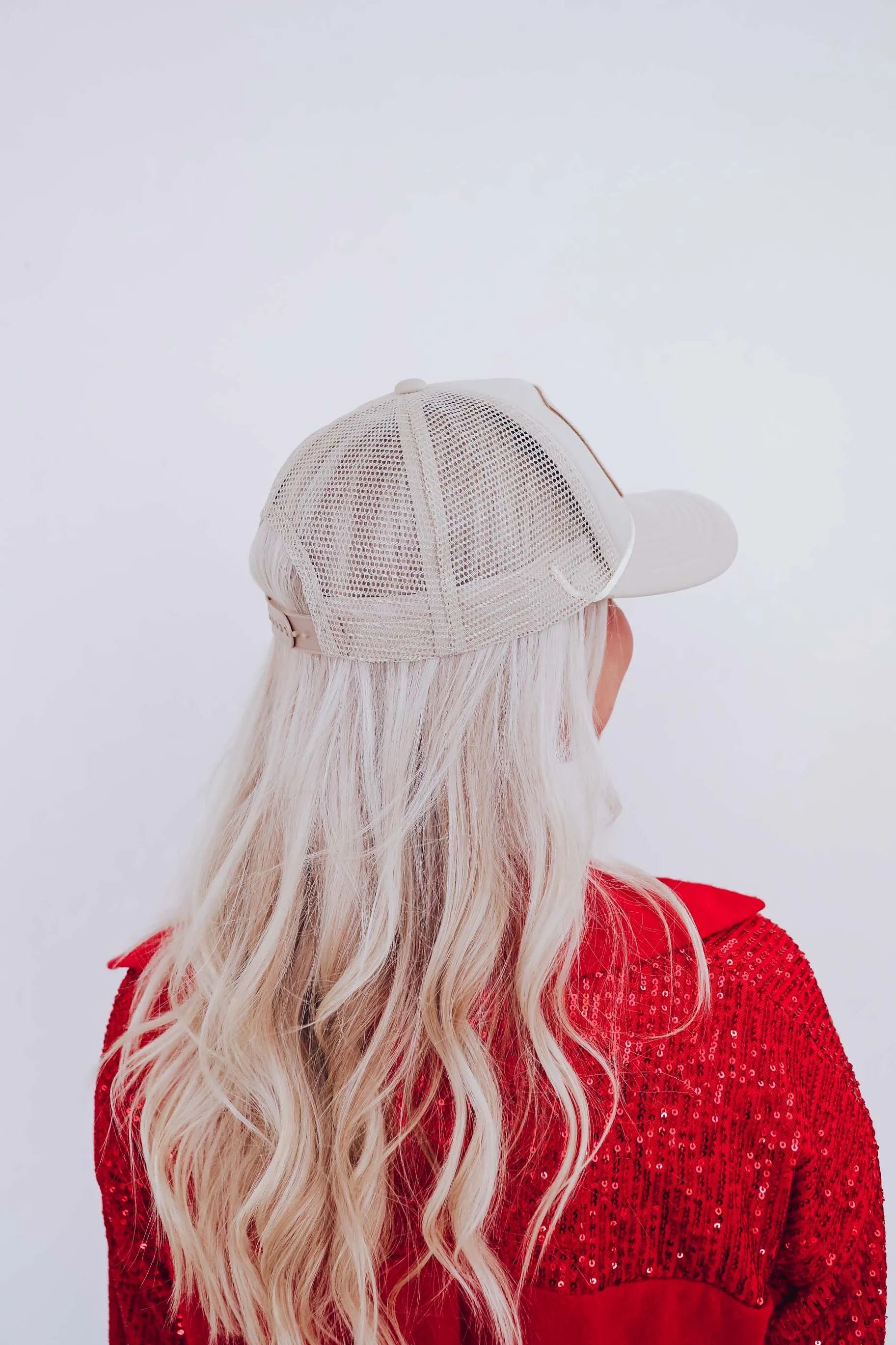 Santa Baby Patch Trucker Hat - Tan