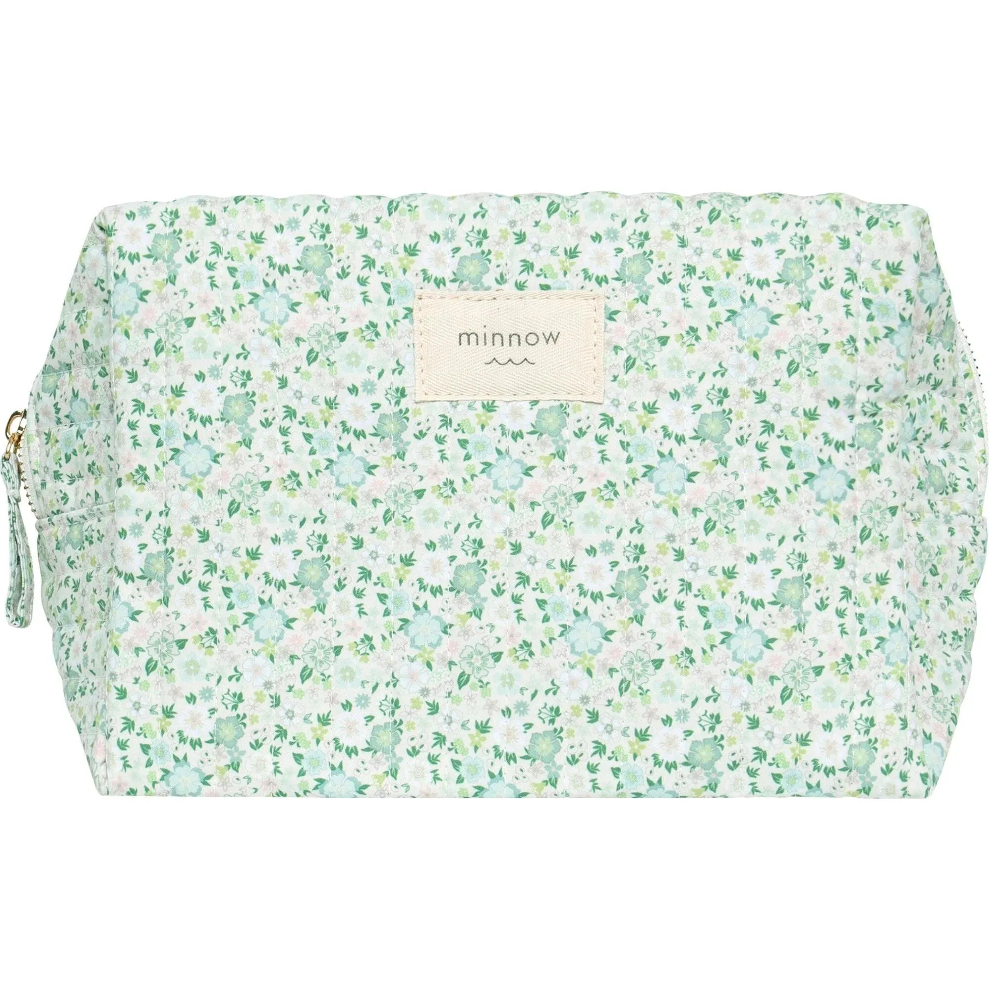 sea marsh floral interior coated travel pouch
