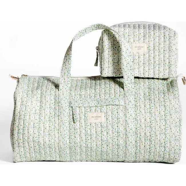 sea marsh floral interior coated travel pouch