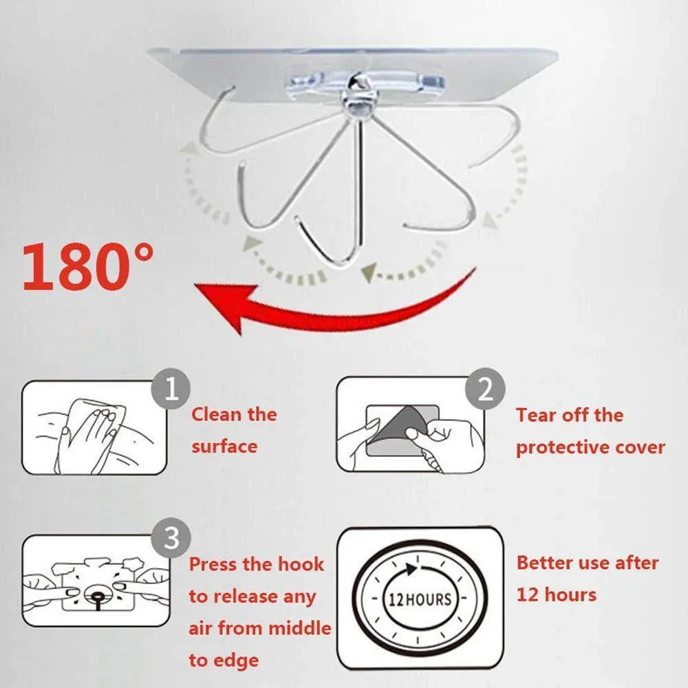 Seamless Adhesive Hook(10 Pcs)