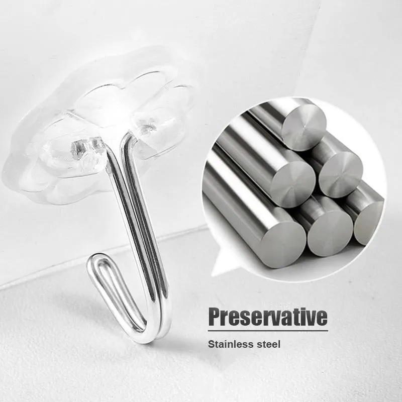 Seamless Adhesive Hook(10 Pcs)