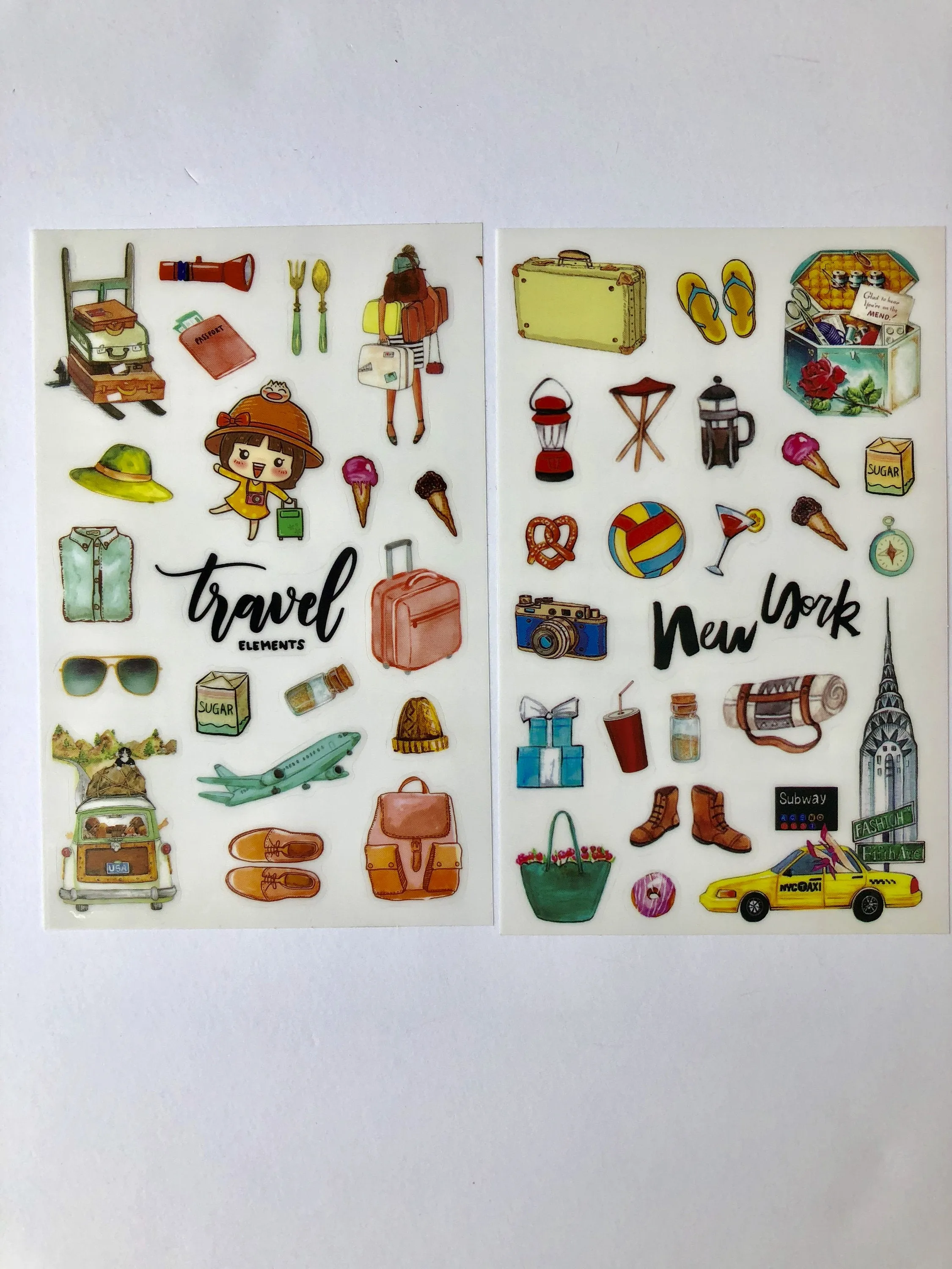 Set of 6 Travel Stickers